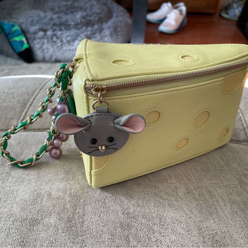 Betsey Johnson Cheese Wedge and Mouse Wristlet Purse